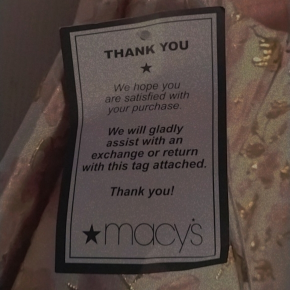 Pink/Champagne Backless Embroidered Dress - Picture 4 of 4